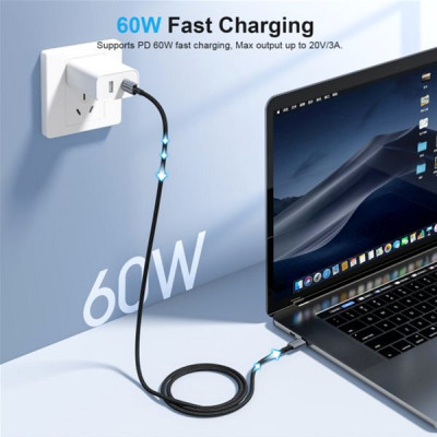Дата кабель USB-C to USB-C 1.8m USB 2.0 60W Choetech (XCC-1014-BK) Вінниця - фото 3