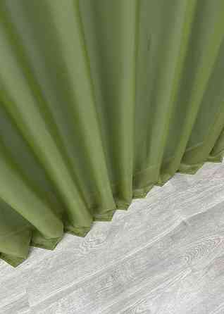 Тюль шифон однотонный, цвет оливковый Киев