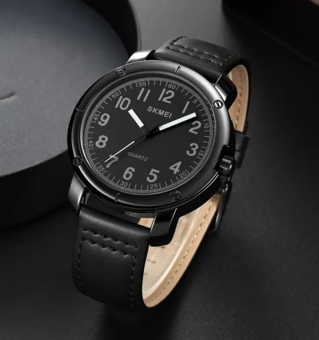 Классические наручные мужские часы Skmei 1987 Черные Винница - изображение 6