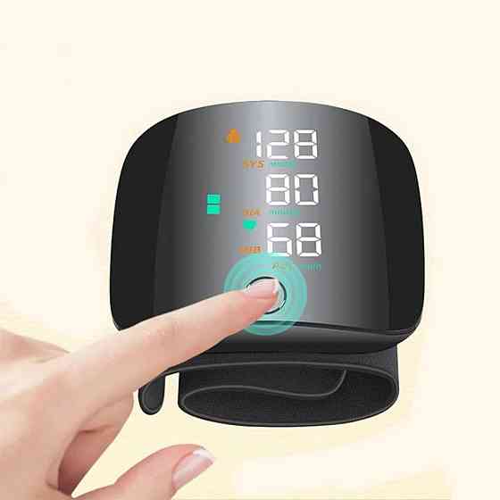 Автоматический тонометр на запястье на аккумуляторе LY-84 + кейс / Аппарат для измерения давления с голосом Киев