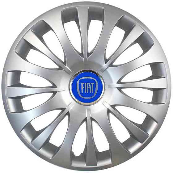 Автомобільні модельні ковпаки R15 Fiat (синій) 329 4шт, SJS, сріблясті Вінниця
