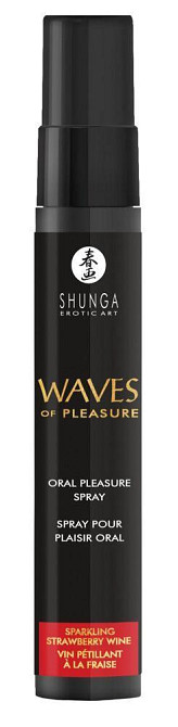 Спрей для посилення слиновиділення Shunga Waves of Pleasure Strawberry Sparkling Wine Sex Aura Київ - фото 3