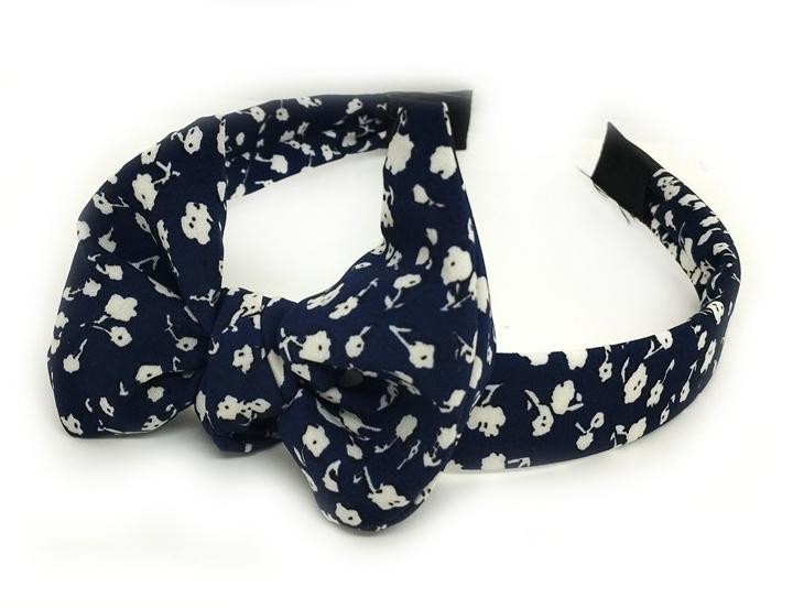 Обруч для волос темно-синий с бантом Солоха Киев - изображение 1