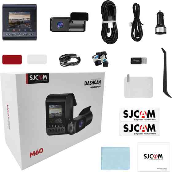Відеореєстратор SJCAM Dashcam M60 + камера заднього виду, WIFI, GPS, 4K, HDR Вінниця