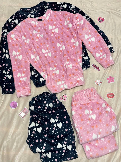 Жіноча стильна повсякденна домашня плюшева піжама  плюшевий фліс Одеса - фото 4