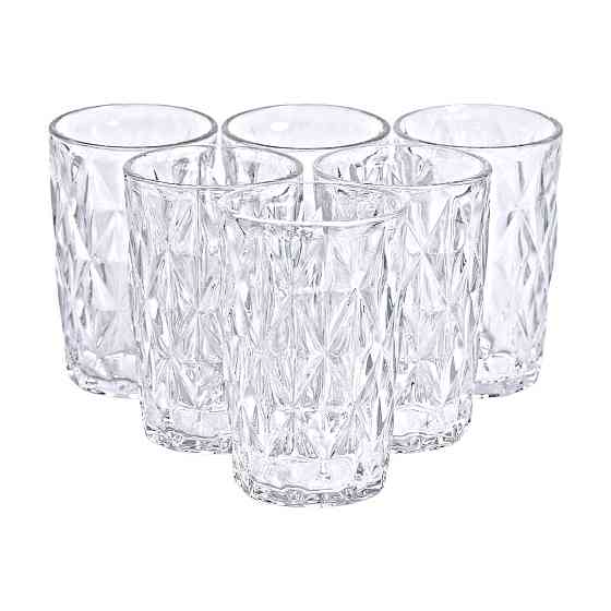 Набор стаканов для напитков 6 шт из толстого стекла 400 мл стаканы для холодных напитков HP-YH-63 Киев