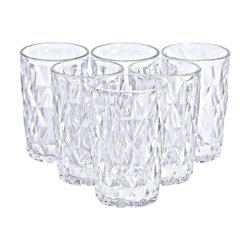 Набор стаканов для напитков 6 шт из толстого стекла 400 мл стаканы для холодных напитков HP-YH-63 Киев - изображение 2
