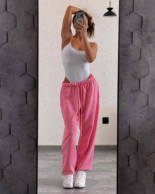 Женские повседневные оверсайз брюки-джоггеры турецкая петля диагональ Одесса - изображение 3