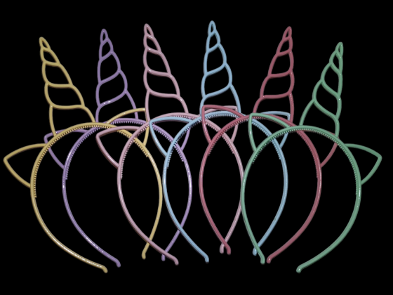 Детский обруч Единорог с ушками 22 на 14 см голубой Киев