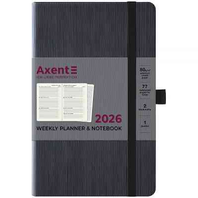 Тижневик Axent датований 2026 Partner Lines 125х195, чорний (8515-26-01-A) Вінниця