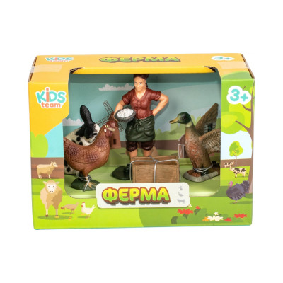 Фигурка Kids Team набор Ферма фермерша,курица, кролик, утка (Q9899-T7_3) Винница - изображение 2