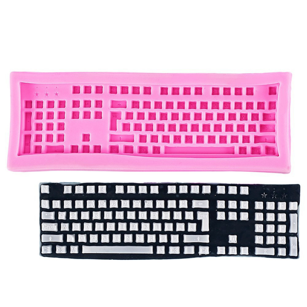 Молд силиконовый Клавиатура 51 на 145 мм розовый Киев - изображение 3