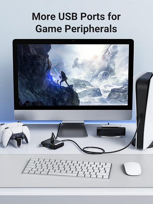 USB-хаб UGREEN CR113 USB 3.0 Hub 1m (Black) (UGR-20291) Киев - изображение 6