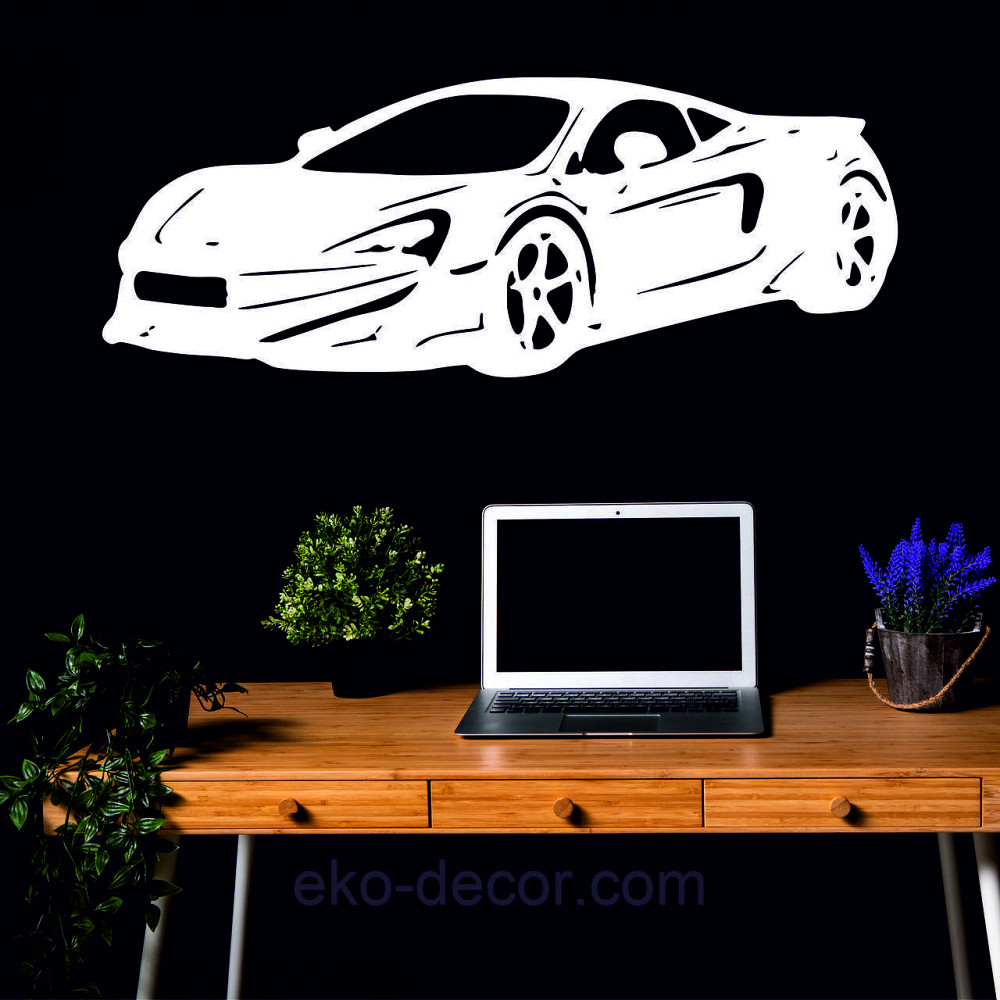 Декоративное настенное Панно «Машина» Декор на стену 90*68 см, Белый Киев - изображение 3