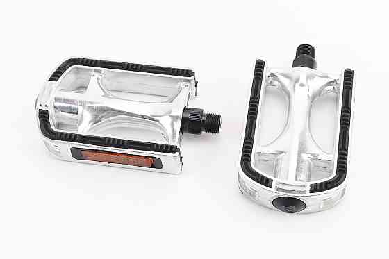 Педалі CITY 9/16" (113x71x25mm) алюмінієві, сріблясто-чорні NWL-266 Київ