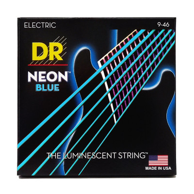 Струни для гітари DR Strings NEON Blue Electric - Light Heavy (09-46) (NBE-9/46) Вінниця - фото 1