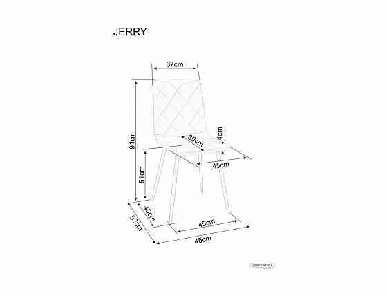 Стілець JERRY BREGO кашемір каркас/беж 34 Днепр