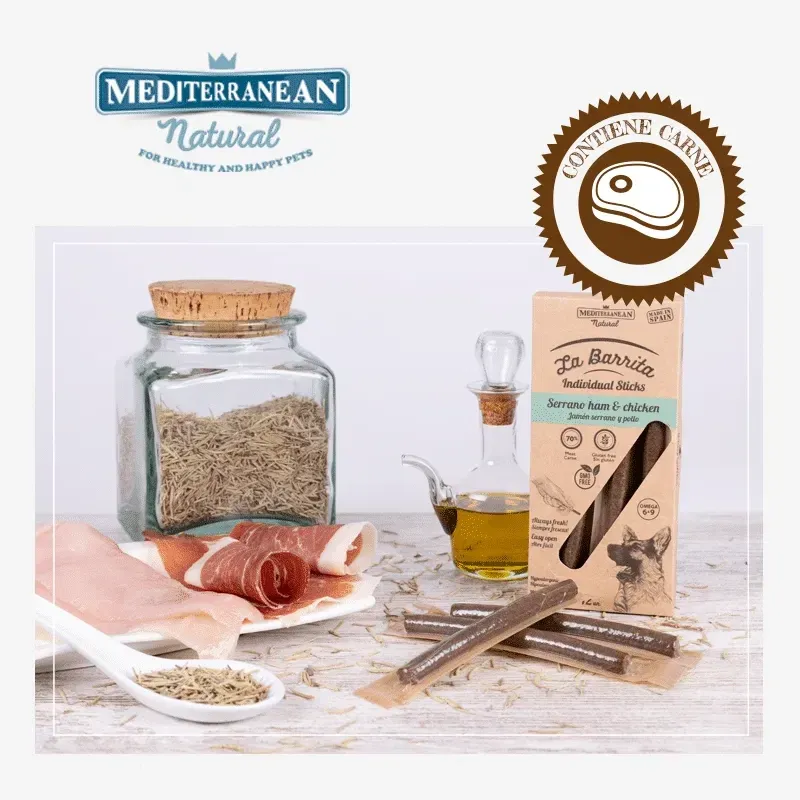 Ласощі для собак М'ясні палички Natural La Barrita з хамоном і куркою (12 шт) 150 г Вінниця - фото 2