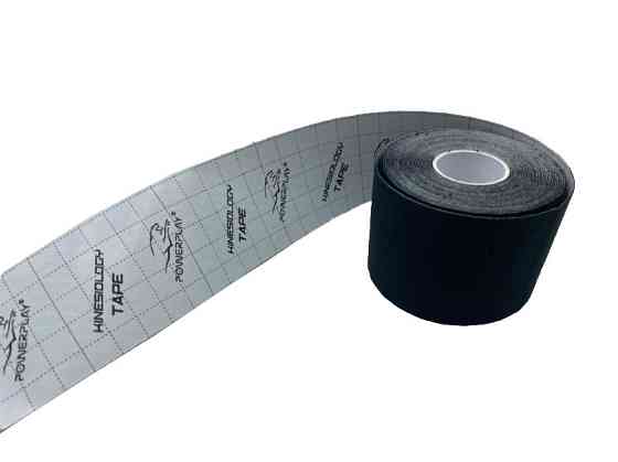 Кінезіологічний тейп PowerPlay 4315 Чорний 5cм*5м Луцк
