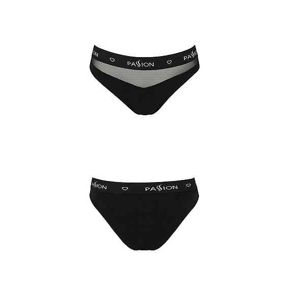 Трусики з прозорою вставкою Passion PS006 PANTIES L, black Sex Aura Київ