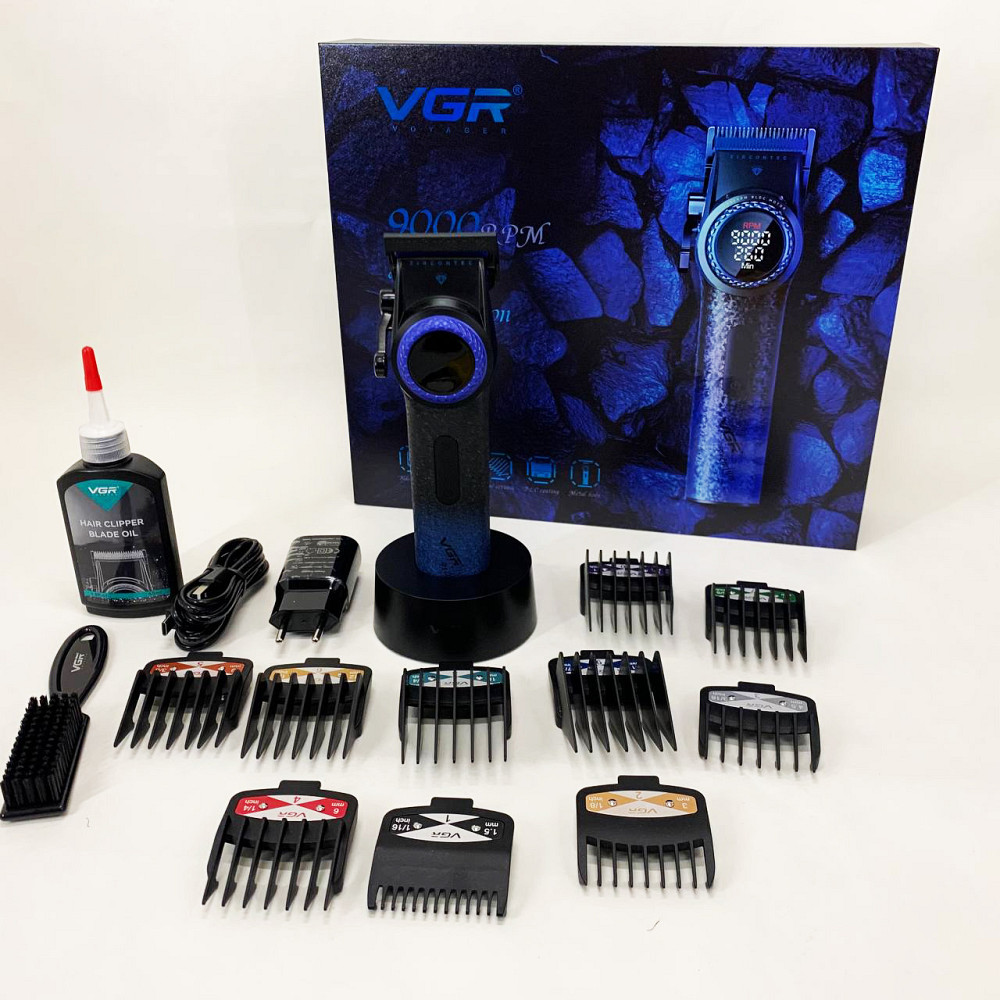 Профессиональная машинка для волос VGR, Аккумуляторная машинка-триммер для стрижки волос AZ-94 Львов - изображение 9