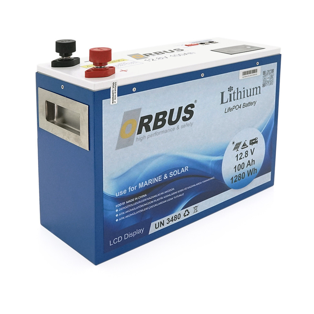 Акумуляторна батарея ORBUS LiFePO4 12,8V 100Ah,(100/100A) 360x140x250 mm, 12kg Київ - фото 3