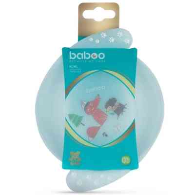 Тарелка детская Baboo с ручками Love story Fox голубая (90430) Винница