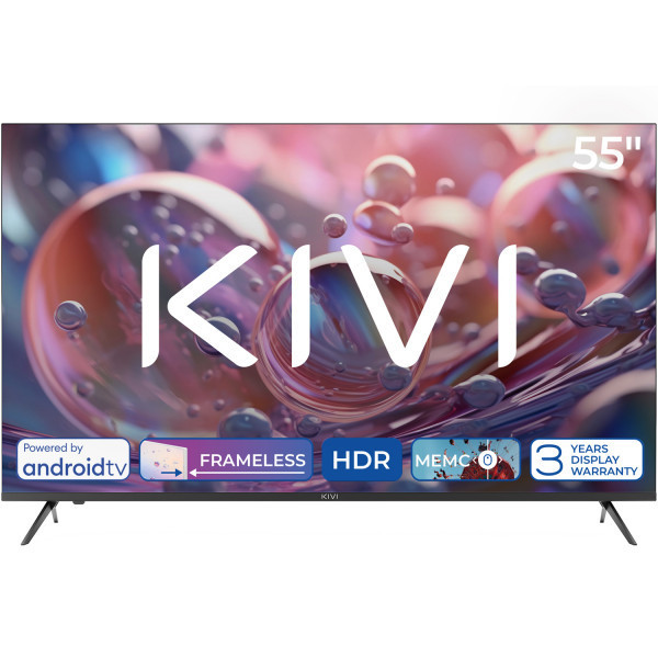 ТелевизорTV 55 Kivi 55U760QB UHD/DLED/T2/Android 11/2 x 12W/HDMI/Wi-Fi/VESA 200x200 M6/Black (55U760QB) Киев - изображение 1