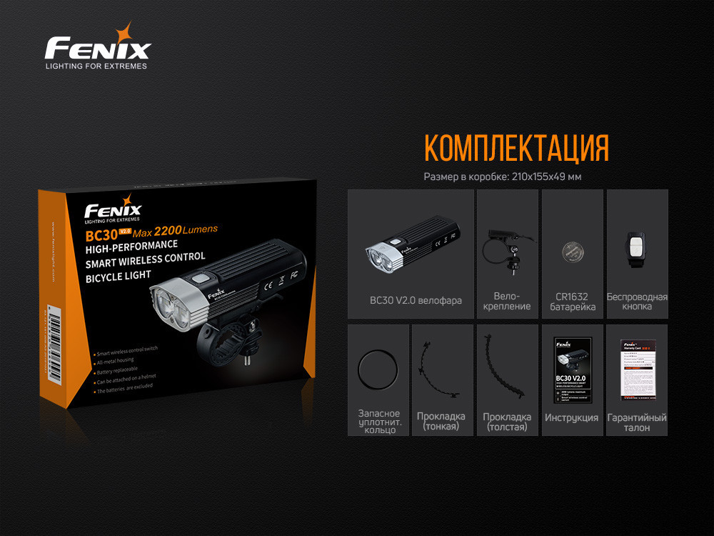 Фара передняя велосипедная Fenix BC30 V2.0 с креплением на шлем Киев - изображение 7