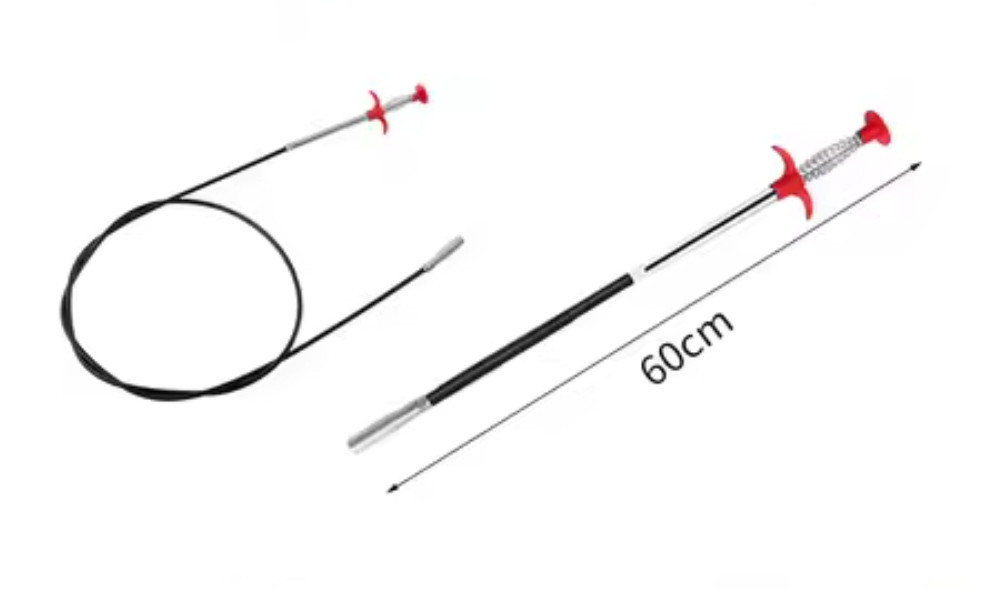 Трос с захватом для чистки труб 60 см серый Киев - изображение 2