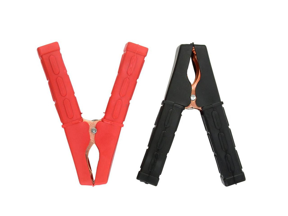 Затискувачі клем акумулятора "крокодил" "GeKo" 100 А (червоний + чорний) Стрий - фото 2