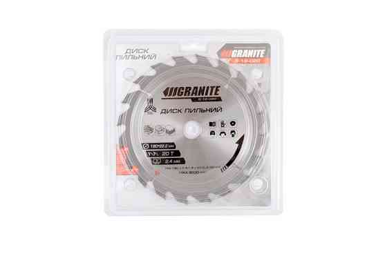 Диск пильний GRANITE для дерева з твердосплавними напайками 180х22.2х20Т адаптер 22.2-20 8400 об/хв 5-18-020 Рівне