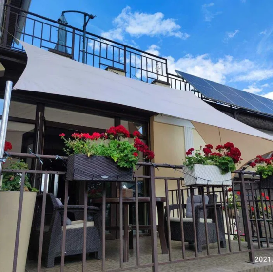 Тент навіс затіняючий водонепроникний прямокутний 3х6м Оксфорд (Сірий) Вінниця