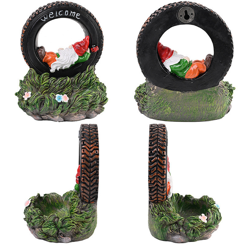 Садова годівниця для птахів Гном у шині 16.5 х 14 см Полістоун. Одеса - фото 5