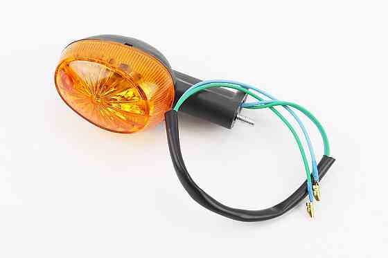 Поворот "ОВАЛ" середній чорний, помаранчеве скло Київ