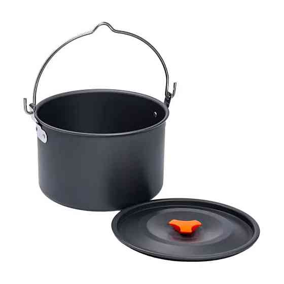 Lugi Набір туристичного посуду в сумці для походу та кемпінгу: каструля, сковорода, чайник HP39 Коломыя