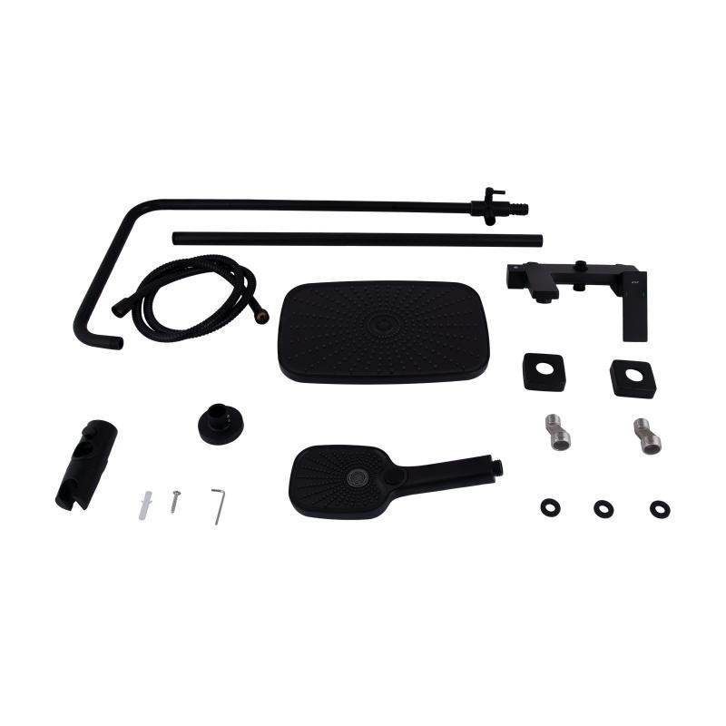 Душова система з латуні Qtap Gemini на три споживачі (з виливом) QTGEM111BLM45686 Black Matt Харків - фото 8