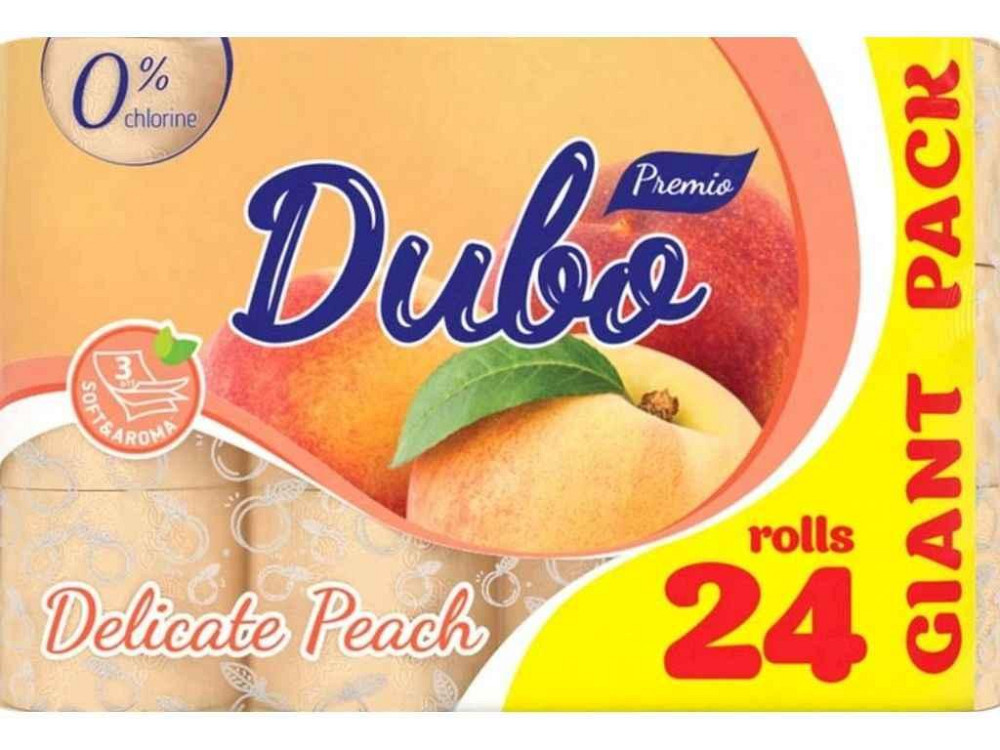 Туалетний папір 24шт 3шари Premio Aroma персиковий ТМ ДИВО Київ - фото 1