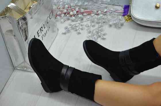 Напівчоботи жіночі ЭММА 01 чорні (зима, замша натуральна) (2376) лише 39р.40р. 40 Коломия