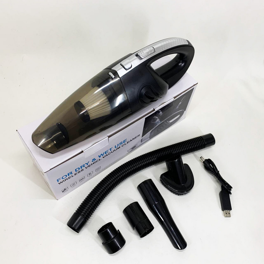 Мощный беспроводной пылесос автомобильный для сухой и влажной уборки в машине и дома +5 насадок JN-50 Львов - изображение 10