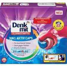 Капсули для прання кольорових речей Denkmit, 22 шт. (Німеччина) Denkmit Colorwaschmittel 3in1 Aktiv Caps, 22 W Львов