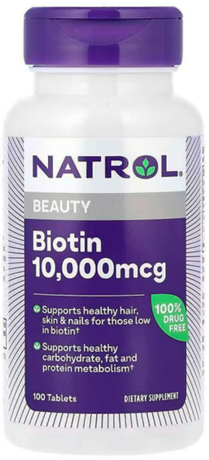 Биотин  Natrol Biotin Natrol 10000 мкг 100 таб Киев - изображение 1