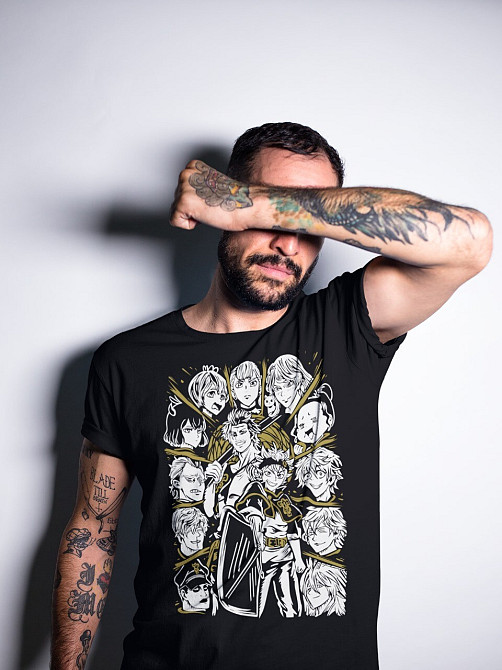 Футболка для хлопчика з аніме принтом Чорна конюшина оверсайз (зріст від 165 до 180) Чорний AnimeJ0526m Дніпро - фото 2