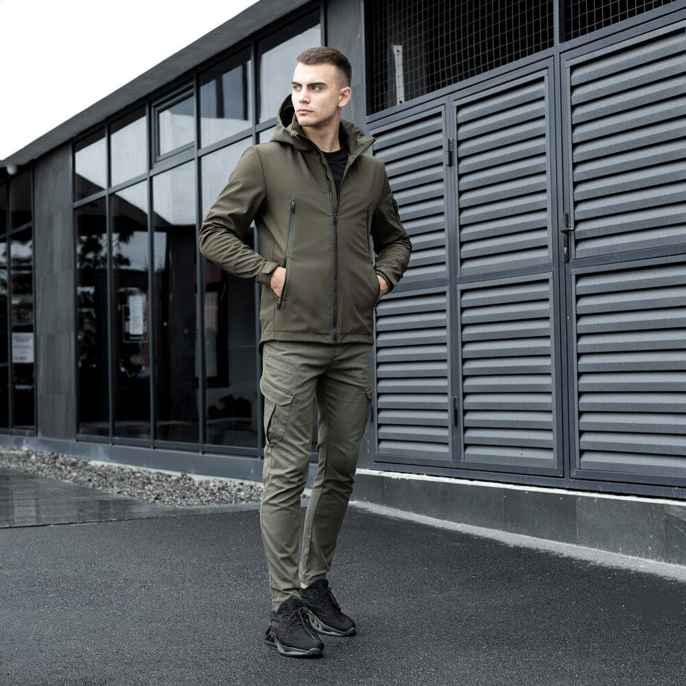 Куртка чоловіча демісезонна з капюшоном хакі Pobedov Motive Київ - фото 8