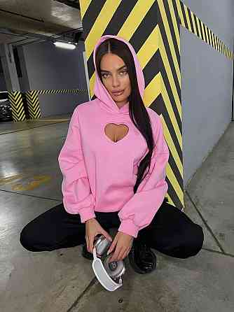 Жіночий прогулянковий костюм тринить на флісі Рожевий Одеса