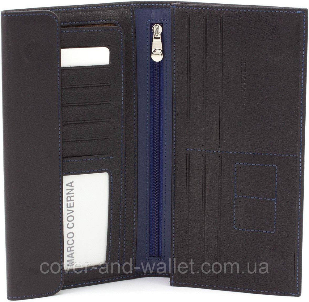 Фирменный кожаный мужской кошелек купюрник на магнитах Marco Coverna MC-1009 Киев - изображение 5