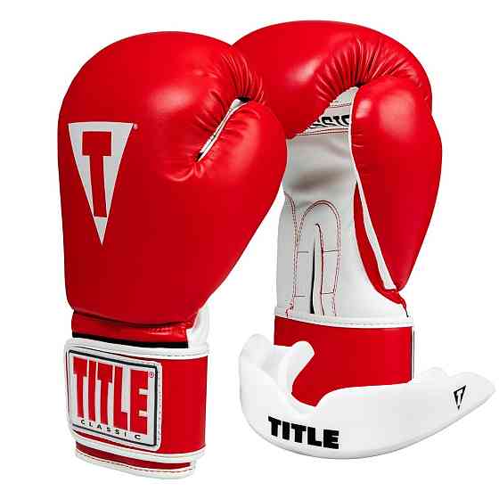 Боксерські рукавиці TITLE Classic Pro Style 3.0 Red/White 14 oz (капа в комплекті) Каменское