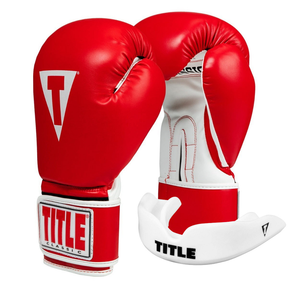 Боксерські рукавиці TITLE Classic Pro Style 3.0 Red/White 14 oz Кам'янське - фото 1