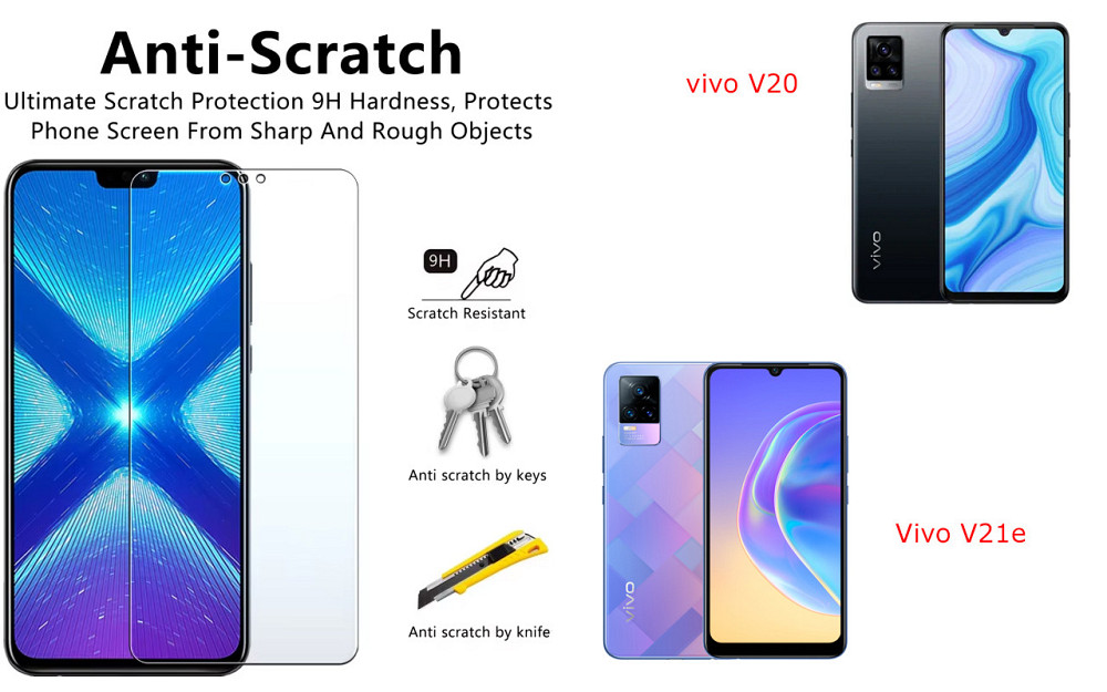 Защитное стекло NeoGlass для vivo V20, Vivo V21e – ультрапрозрачное и устойчивое Киев - изображение 1