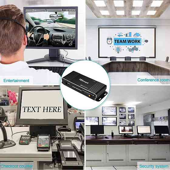 HDMI KVM перемикач TESmart 2х1, 4K 60Hz, керування 2 ПК однією клавіатурою, мишею, дисплеєм, звуком, Київ